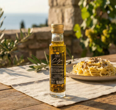 Oljčno olje s koščki črnega tartufa